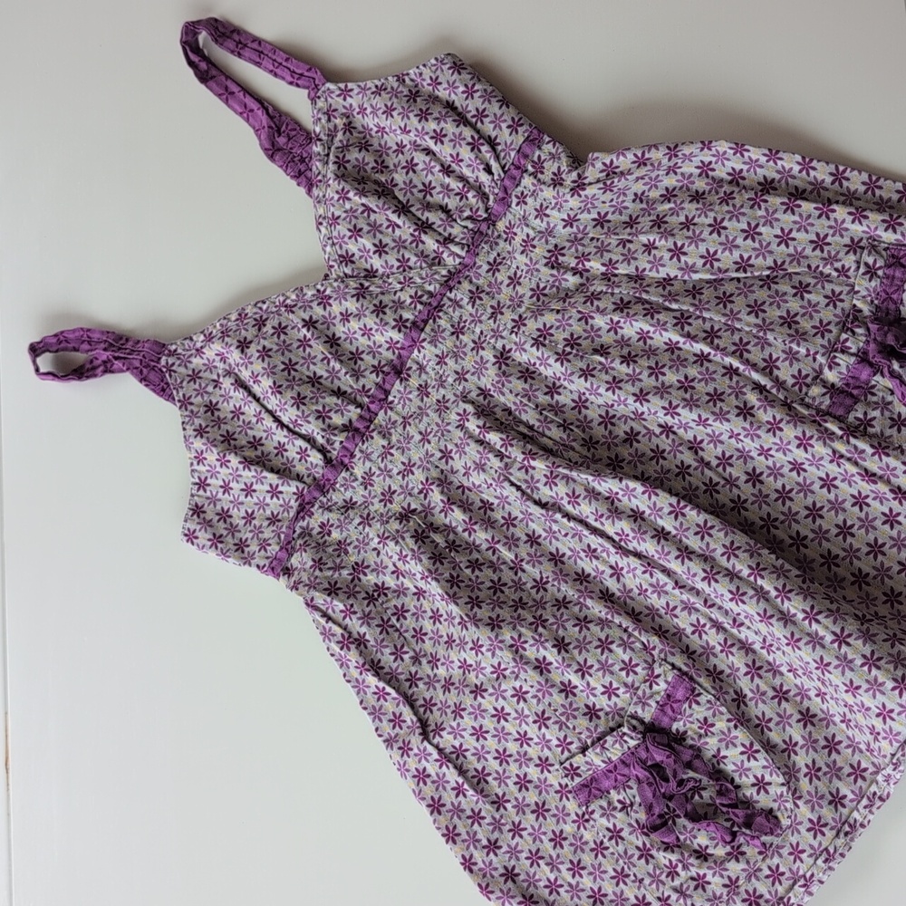 Junior's decree sleeveless purple floral top size small